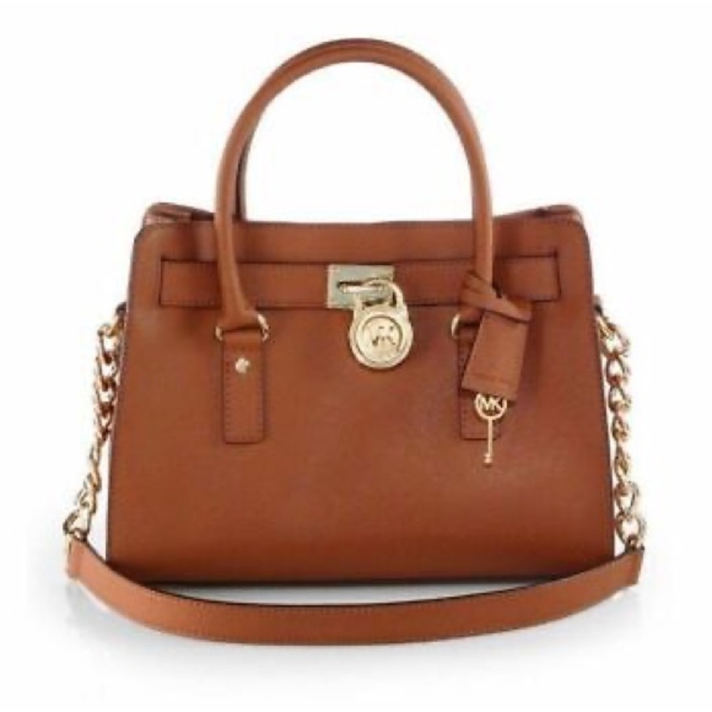 Michael Kors HAMILTON Saffiano Leather Satchel Purse Bag